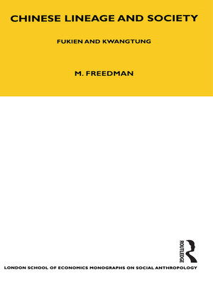 cover image of Chinese Lineage and Society